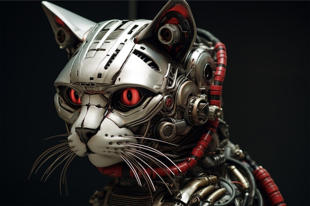 cat robot black