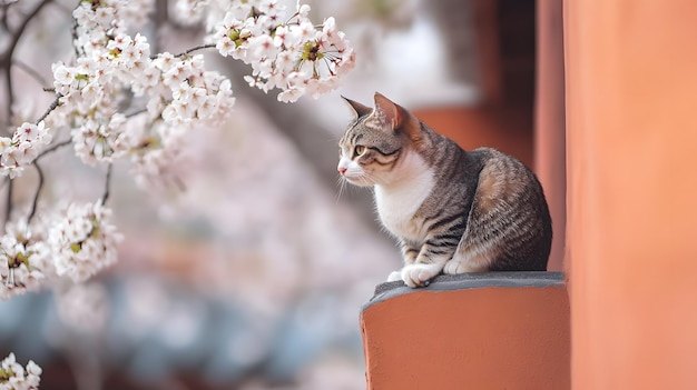 Photo a cat sits on the eaves of an ancient chinese building