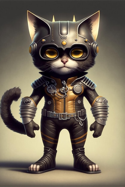 A cat in a space suit