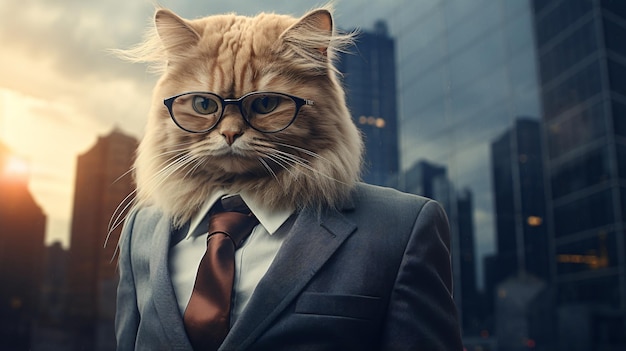 Cat in a suit