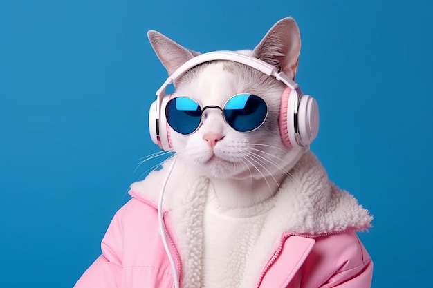 Cat sunglasses Cat pet cute Generate Ai