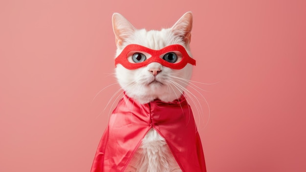 Photo the cat in superhero costume