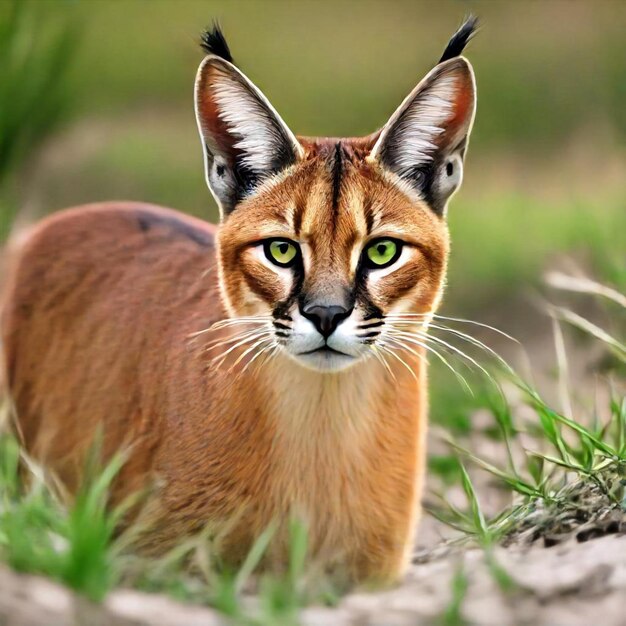 Photo a cat that is sitting in the grass