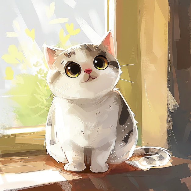 a cat that is sitting on a window sill