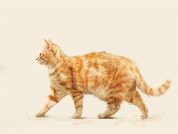 Photo cat walking in the middle ages golden era illustration