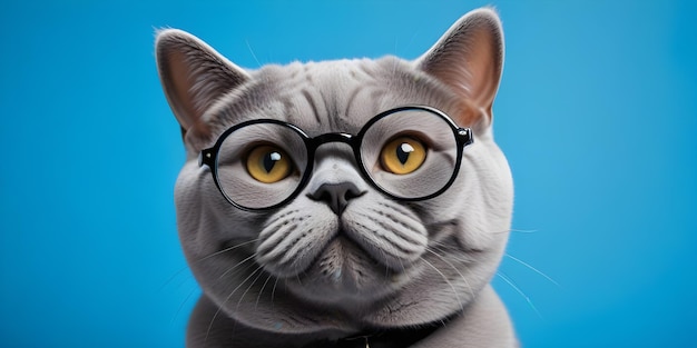 a cat wearing glasses with the words quot the quot eyes quot on the face