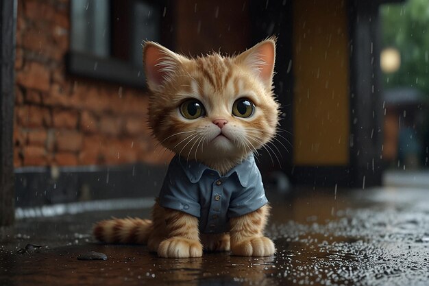 Photo a cat wearing a shirt that says quot cat quot