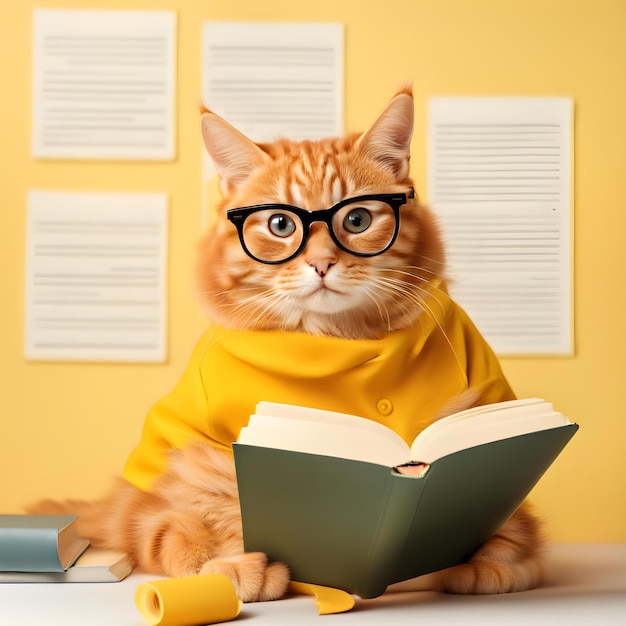 a cat wearing a shirt that says  the name  on it