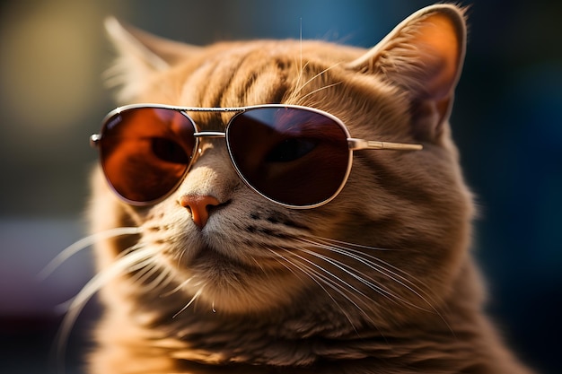 A cat wearing and sunglasses