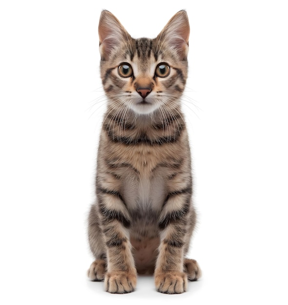 A Cat on white background