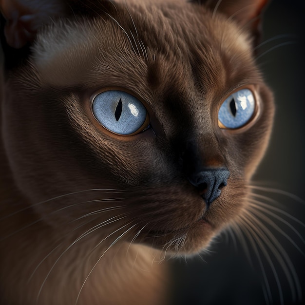 A cat with blue eyes is shown in this image.