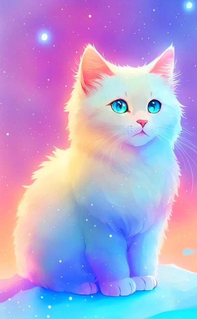 A cat with blue eyes