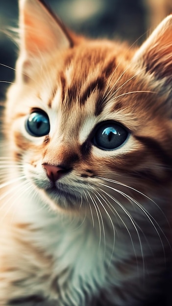 A cat with blue eyes