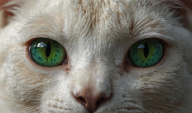 Photo a cat with green eyes that has a green eye