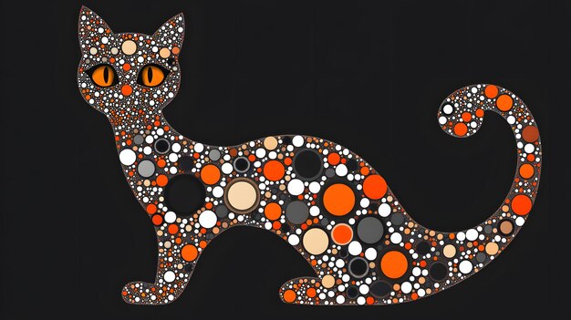 Photo a cat with orange spots is shown in a black background