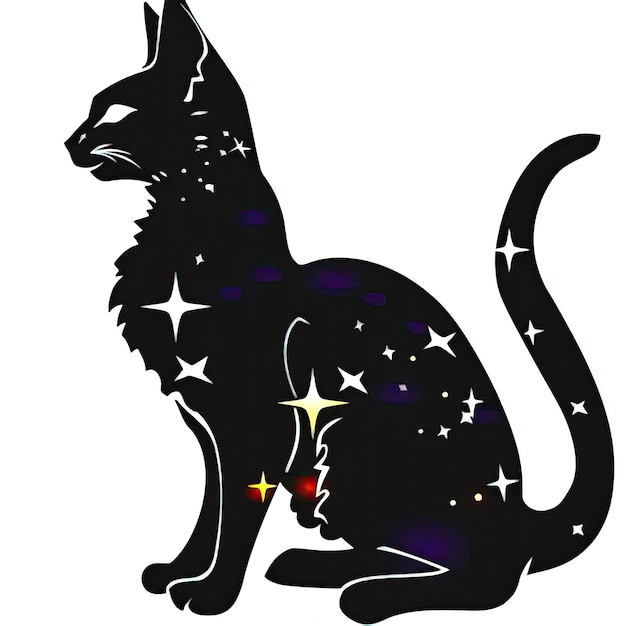 Photo a cat with a star on its back