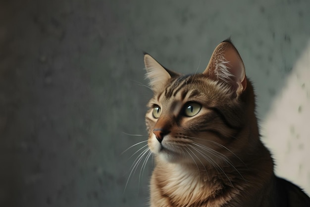 a cat with a white patch on its face