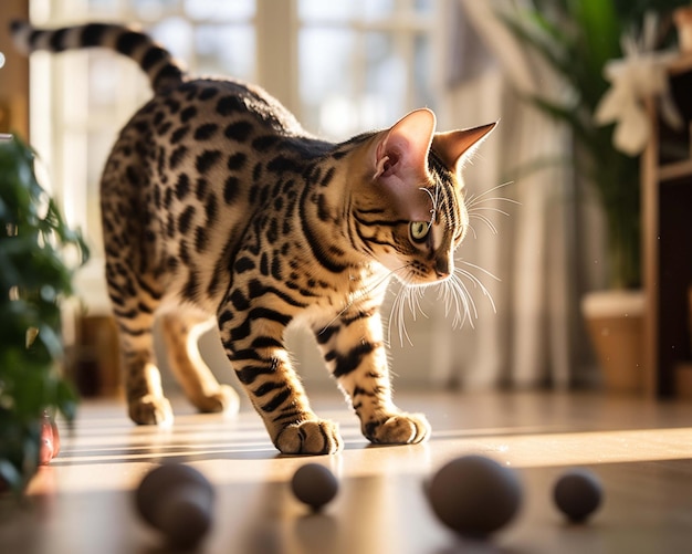 a cat with a white whiskers and a green eye.