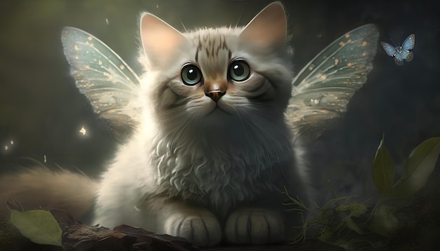 A cat with wings