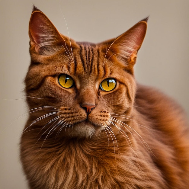 a cat with yellow eyes is looking at the camera