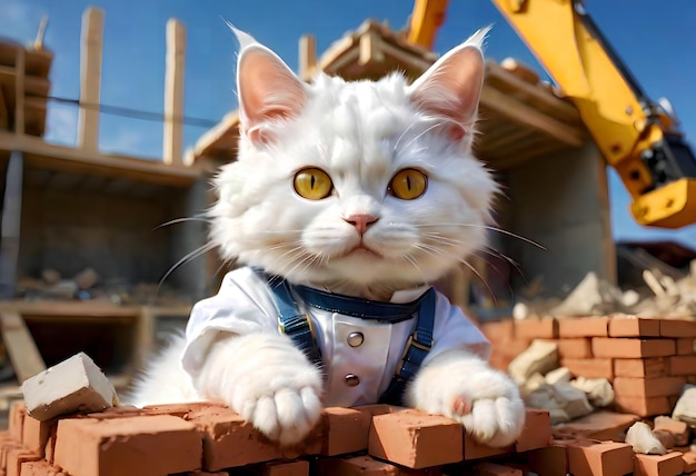 the cat works in the construction industry