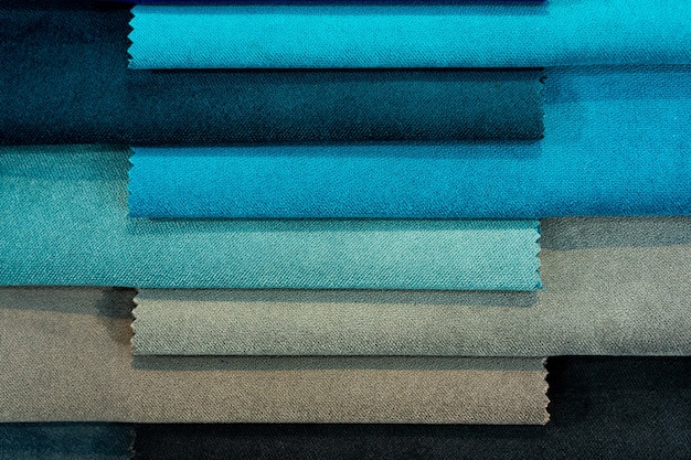 Photo catalog of multi-colored fabric samples