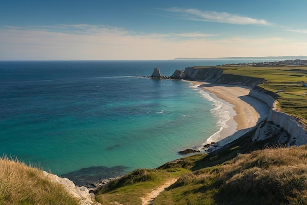 Photo catedrais beach as catedrais coastal landscape as catedrais rock formations