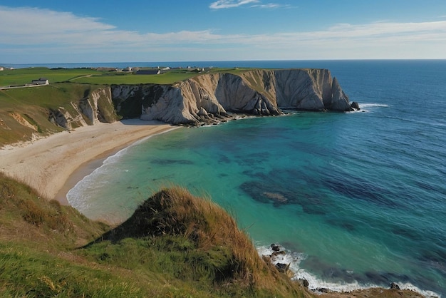 Photo catedrais beach as catedrais coastal landscape as catedrais rock formations