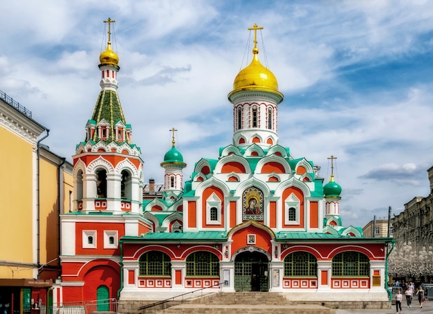 Cathedral of the Kazan icon of the mother of God on red square. Moscow. Russia.