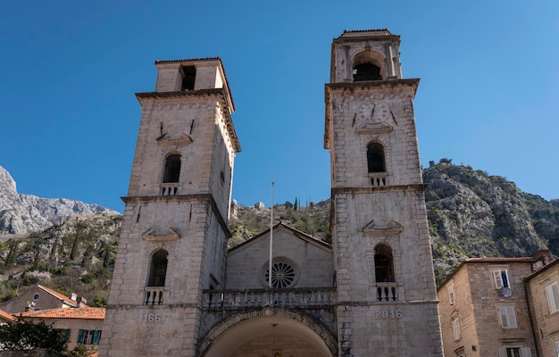 Cathedral in Kotor Old Town in Montenegro