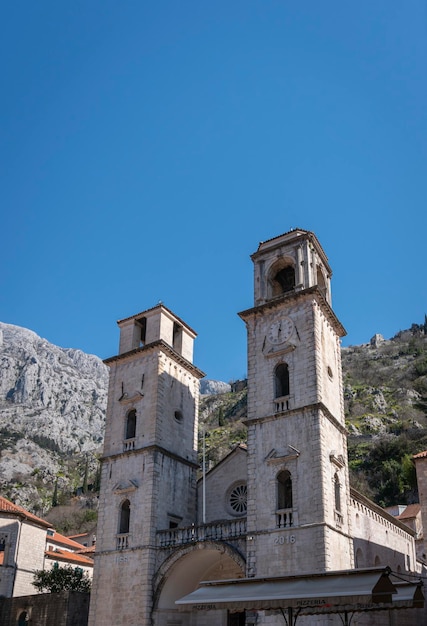 Cathedral in Kotor Old Town in Montenegro