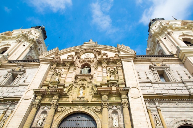 Cathedral in Lima Peru Old church in South Americabuilt in 1540 Arequipa39s Plaza de Armas is one of the most beautiful in Peru