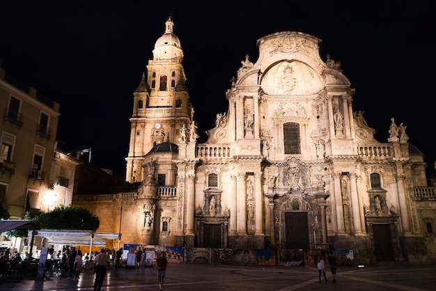 Cathedral of Murcia capital night