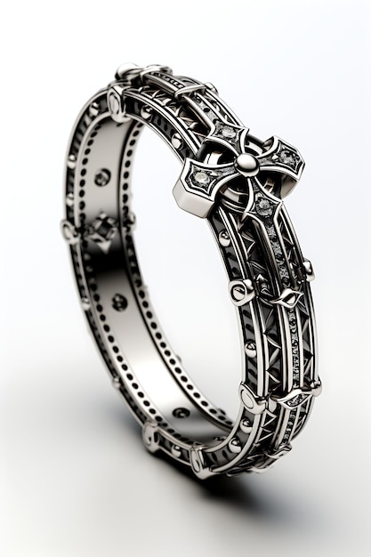 Cathedral Ring Religious Ring Titanium Elevated Blackened Si Creative Minimalist Trendy Collection