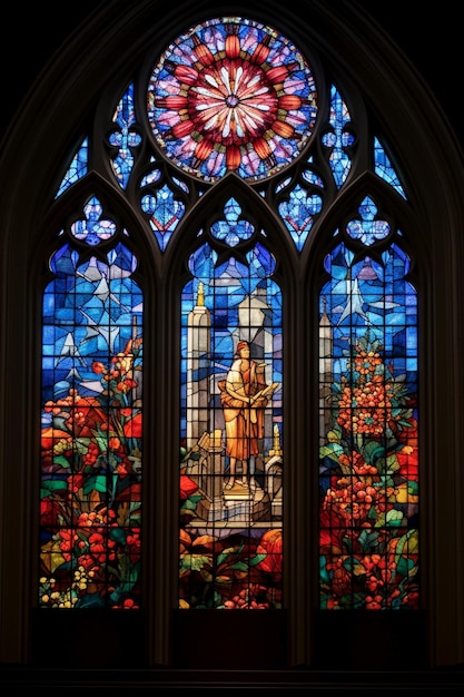 Cathedral stained glass window