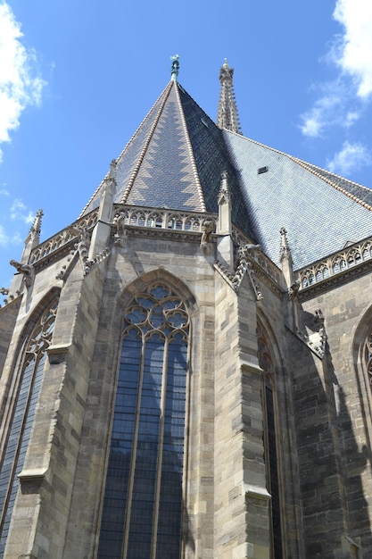 Cathedral in Vienna Austria view from below