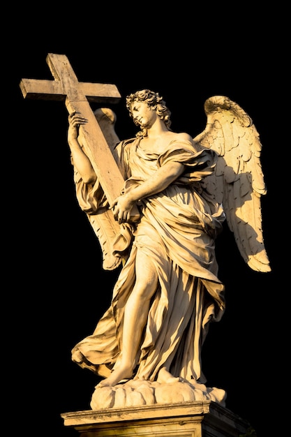 Catholic angel with cross