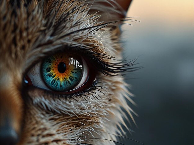 a cats eye with the pupil of a cat