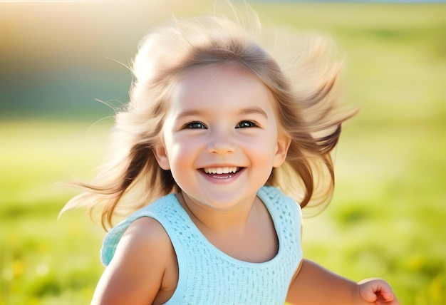 Caucasian Girl Smile Happy Cheerful