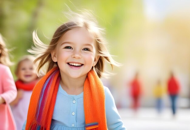 Caucasian Girl Smile Happy Cheerful