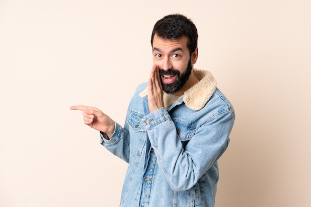 Caucasian man with beard isolated