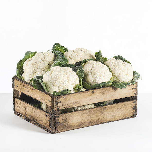 Cauliflower in crate