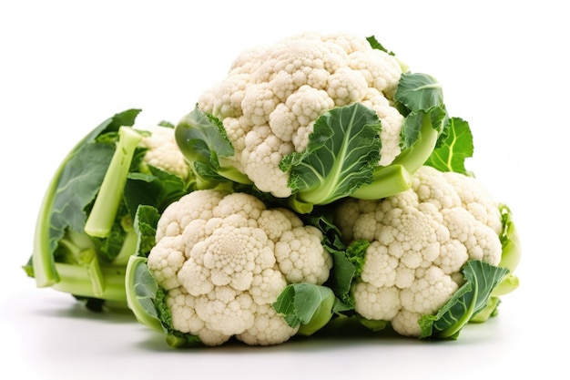 Cauliflower isolated on white background Generative AI