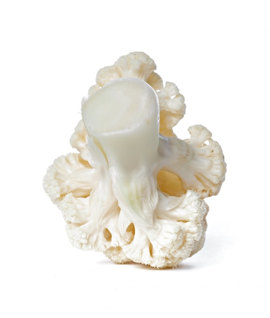 Cauliflower. Piece isolated on white.