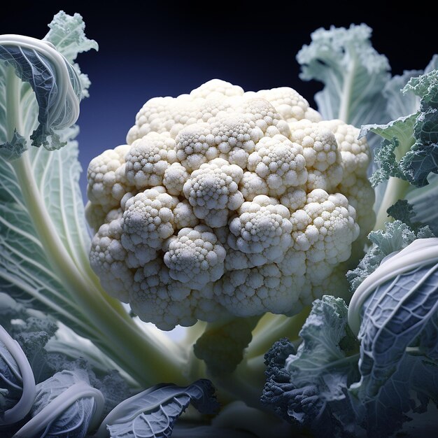 Cauliflower white background magical Christmas