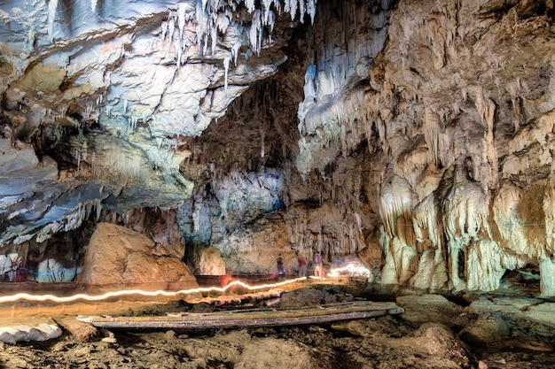 Cave Lod phenomenon stone stalactite and stalagmite of natural