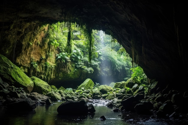 Photo cave rainforest outdoors nature