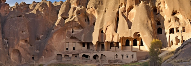 Caves in rock Selime Monastery Ihlara Valley Cappado