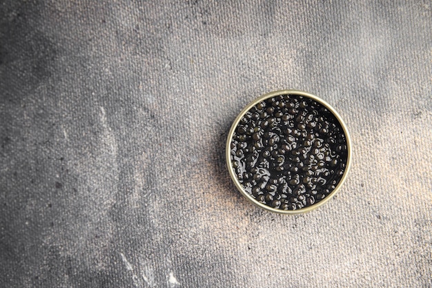 caviar black sturgeon fish beluga, stellate sturgeon fresh healthy meal food snack on the table