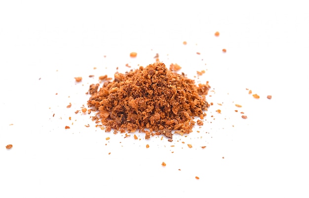 Cayenne pepper spice isolated on a white